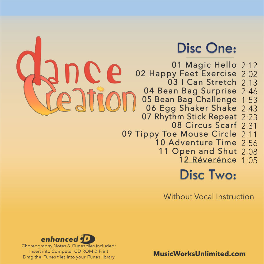 Dance Creation Vol. 2 – Preschool Creative Movement Ages 2–4 (CD