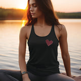 Faded Heart Dance Razor Back Tank