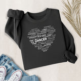 Dance Heart Word Art – Crewneck Sweatshirt (Comfort Colors 1466)