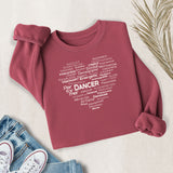 Dance Heart Word Art – Crewneck Sweatshirt (Comfort Colors 1466)