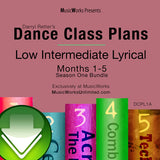 Dance Class Plans, Low Intermediate Lyrical Bundle 1