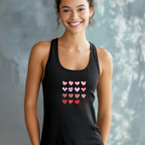 MusicWorks Hearts Dance Adult Flowy Racerback Tank