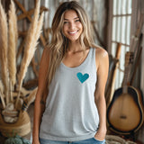 Faded Heart Dance Razor Back Tank