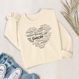 Dance Heart Word Art – Crewneck Sweatshirt (Comfort Colors 1466)