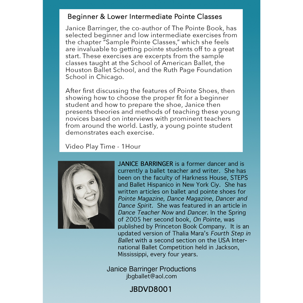 Beginner & Lower Int Pointe Classes