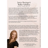 Back cover for Janice Barringer Grade Three Ballet Technique DVD with syllabus description and photo