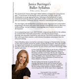Back cover for Janice Barringer Pre-Level Ballet Technique DVD with syllabus description and photo