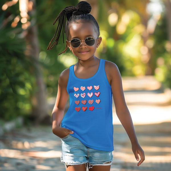 MusicWorks Hearts Dance Kid's Jersey Tank Top