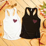 Faded Heart Dance Razor Back Tank