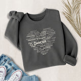 Dance Heart Word Art – Crewneck Sweatshirt (Comfort Colors 1466)
