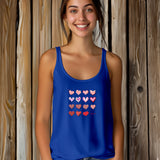 MusicWorks Hearts Dance Adult Flowy Racerback Tank