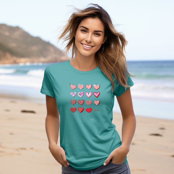 MusicWorks Hearts Dance Adult Unisex T-Shirt