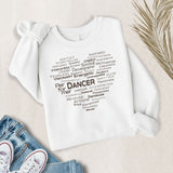Dance Heart Word Art – Crewneck Sweatshirt (Comfort Colors 1466)