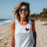 Faded Heart Dance Razor Back Tank