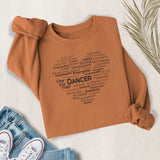 Dance Heart Word Art – Crewneck Sweatshirt (Comfort Colors 1466)