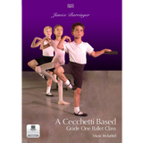 Janice Barringer A Cecchetti Based Grade One Ballet Class digital video download cover art with young ballet students at the barre