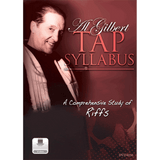DVD cover for 'Al Gilbert Tap Syllabus: A Comprehensive Study of Riffs' featuring a sepia-toned portrait of Al Gilbert on the left and large red and white title text on a dark red background.