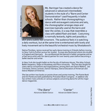 Back cover for Janice Barringer Advanced Ballet Demonstration to Shostakovich digital video download with program description, instructor bio, and barre-and-center notes