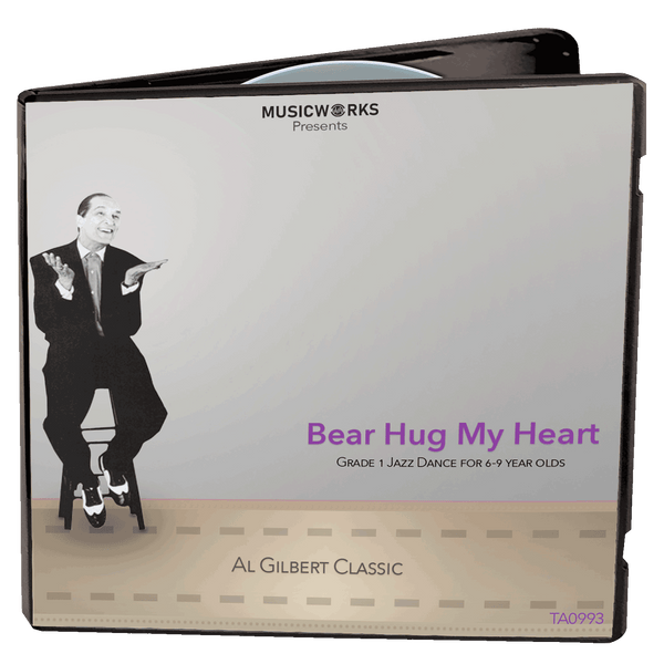 Al Gilbert Classic audio cover for “Bear Hug My Heart,” Grade 1 jazz dance music for children ages 6–9.