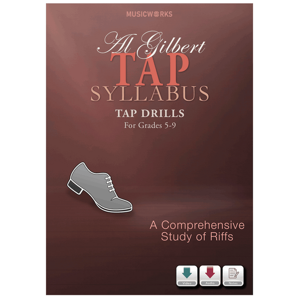 Al Gilbert A Comprehensive Study of Riffs tap technique resource for Grades 5–9 with video and audio packaging