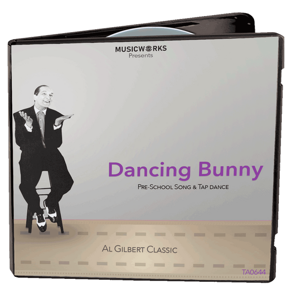 Al Gilbert Dancing Bunny CD cover for preschool song and tap dance.