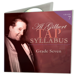 Front cover of the Al Gilbert Grade Seven Tap Technique 3D CD case, showcasing Al Gilbert’s portrait with lavender-grade corner badge and elegant syllabus branding.