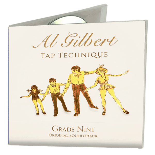 Al Gilbert Tap Technique Grade 9 Original Soundtrack double CD cover with illustrated tap dance family
