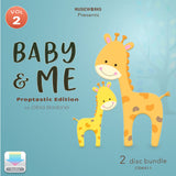 Baby & Me Vol. 2 cover art featuring two cartoon koalas, Creative Movement for Toddlers subtitle, and 2 disc bundle by Gina Badone.
