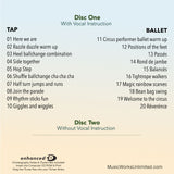 Dance Adventure Vol. 3 preschool Tap and Ballet class plans by Becca Retter – track list with 20 activities including Tap and Ballet exercises