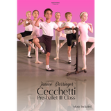 Janice Barringer Cecchetti Pre-Ballet III Class digital video download cover art featuring young ballet students at the barre