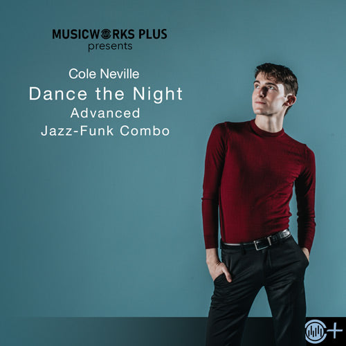 Dance the Night by Cole Neville – advanced jazz-funk combo cover featuring the choreographer in a red shirt against a blue background