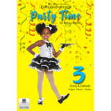 Party Time by Becca Retter – recital dance collection cover featuring a young dancer in a black-and-white costume against a bright yellow party background