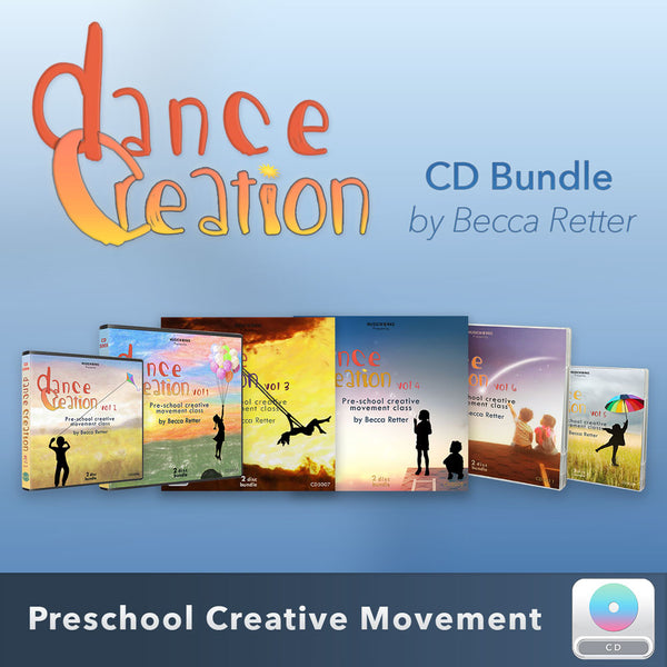 Dance Creation Preschool Creative Movement CD Bundle by Becca Retter – 6 complete preschool dance classes with music and lesson plans