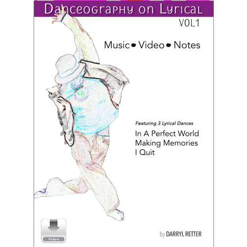 Danceography on Lyrical Vol. 1 by Darryl Retter – lyrical dance collection cover featuring an illustrated dancer in motion