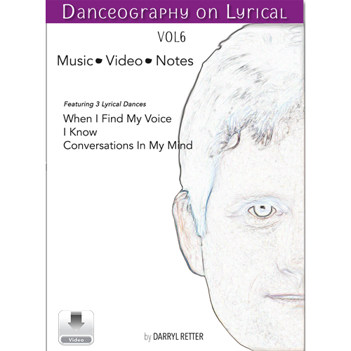 Danceography on Lyrical Vol. 6 by Darryl Retter – lyrical dance collection cover featuring a stylized close-up illustration of a male face