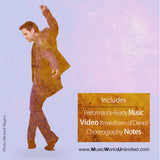 Follow Your Heart by Darryl Retter back cover featuring a dancer in a suit and listing included video, music, and choreography notes.