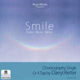 Smile by Darryl Retter front cover for a Grade 4 tap choreography single, featuring a rainbow.