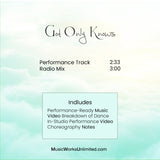 God Only Knows by Gina Badone – back cover with performance track and bonus radio mix details
