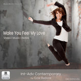 Make You Feel My Love by Gina Badone – intermediate-advanced contemporary dance front cover featuring the choreographer in a jumping pose