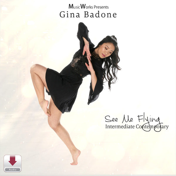See Me Flying by Gina Badone front cover featuring a dancer in a black dress.
