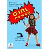 Girl Power Dance Advantage by Becca Retter cover featuring a young dancer in a black and red costume against a blue background.