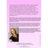 Janice Barringer Intermediate-Advanced Ballet Center Class I digital video featuring a ballet dancer demonstrating center technique, back cover with artists’ credits.