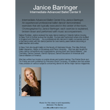Janice Barringer Intermediate-Advanced Ballet Center Class II digital video featuring a ballet dancer demonstrating center technique back cover with artists credits.