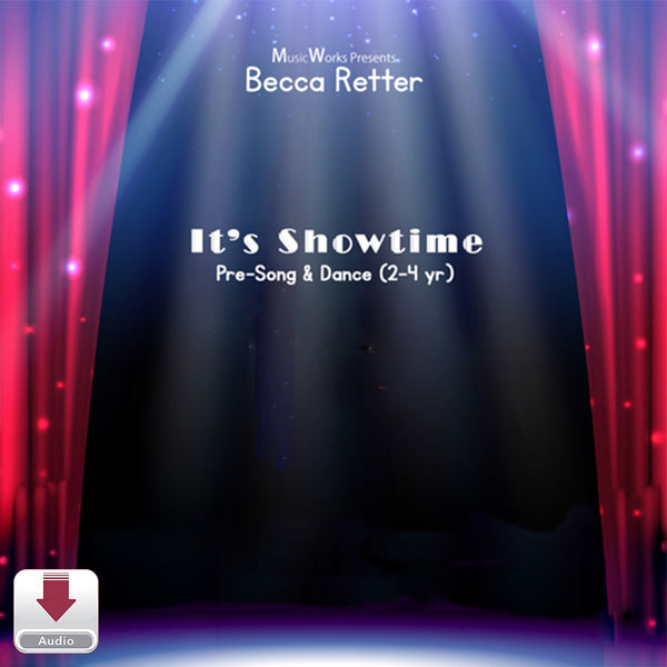 It’s Showtime by Becca Retter – preschool song and dance cover with a Broadway-style stage background