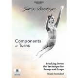 Janice Barringer performing a Ballet Leap on the cover of Ballet Components of Turns 
