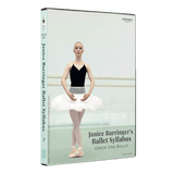 3D mockup of Janice Barringer’s Grade One Ballet DVD with front cover and spine