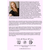 Back cover of Janice Barringer Pre-Pointe Class with teacher bio and description of ballet training content from MusicWorks