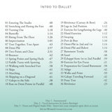 Back cover of Janice Barringer’s Intro to Ballet CD with track listing