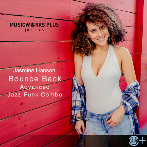 Bounce Back by Jasmine Hanson – advanced jazz-funk combo cover featuring the choreographer against a red wood background