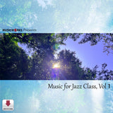 Music for Jazz Class, Vol. 1 by Matthew A. Nelson. Front cover shows sunlight shining through leafy trees against a blue sky, framed by pale blue bands.